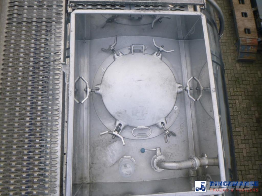 LAG Food tank inox 32m3 / 3 comp + pump + steam heatin 油罐半挂车