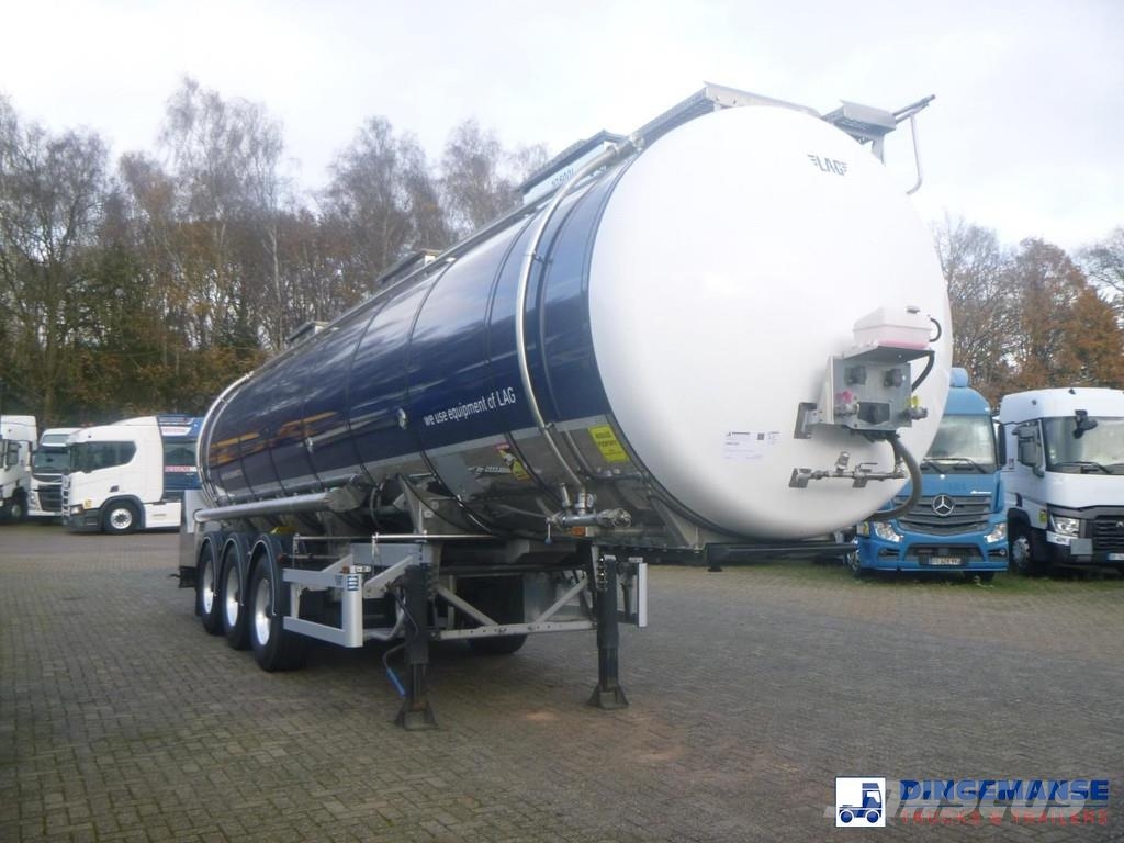 LAG Food tank inox 32m3 / 3 comp + pump + steam heatin 油罐半挂车