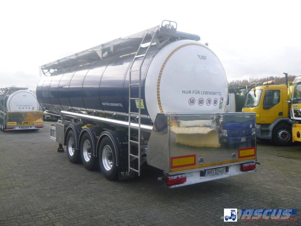 LAG Food tank inox 32m3 / 3 comp + pump + steam heatin 油罐半挂车