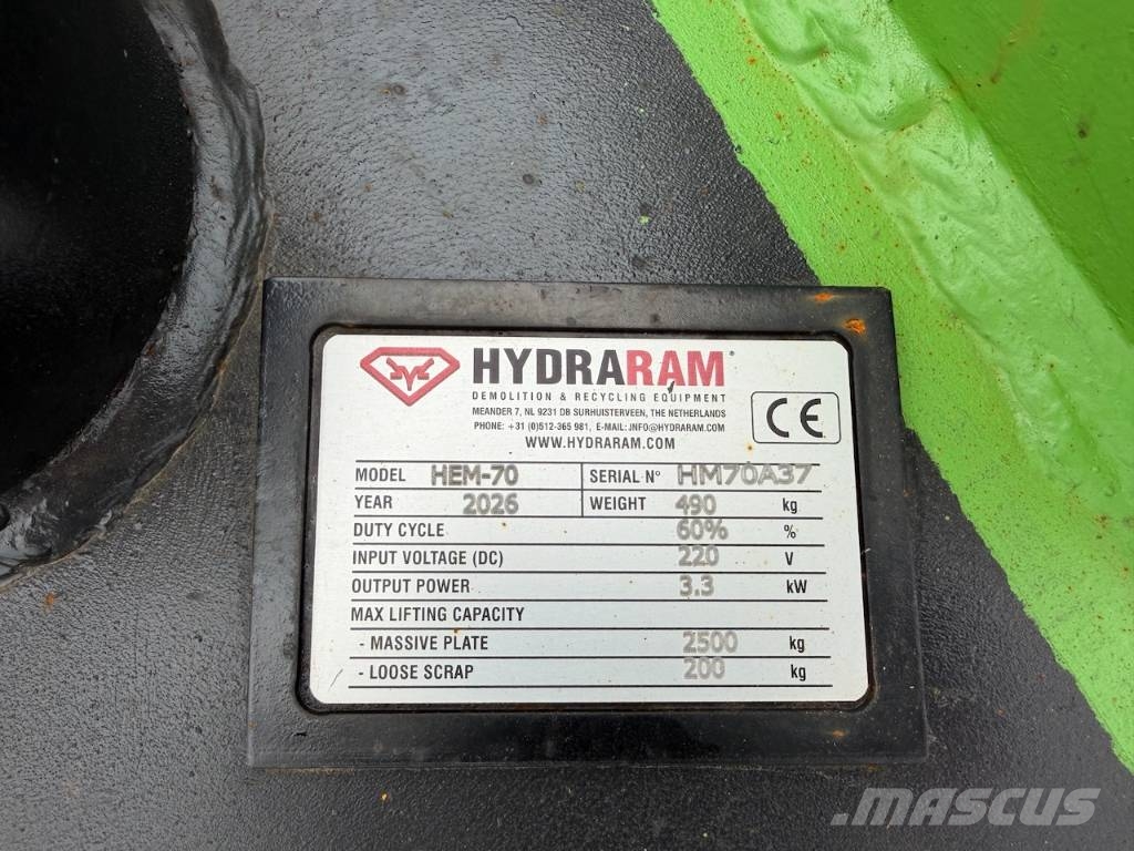 Hydraram HEM-70 Kraan Magneet / Crane Magnet 220 Volt Overige componenten
