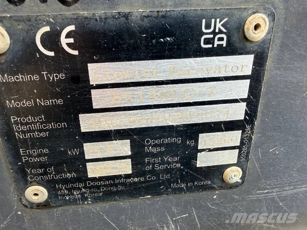 Doosan DX 140 LC Excavadoras de cadenas
