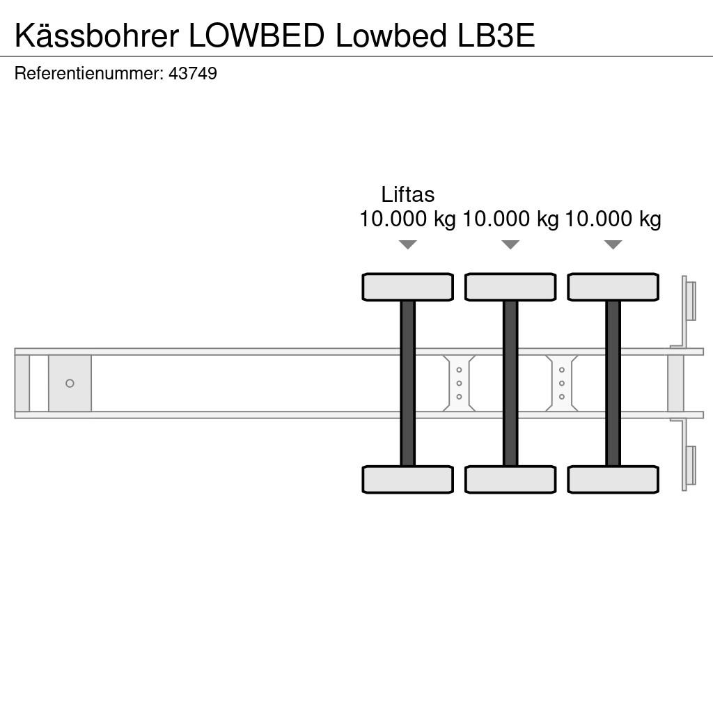 Kässbohrer LOWBED Lowbed LB3E Low loader-semi-trailers