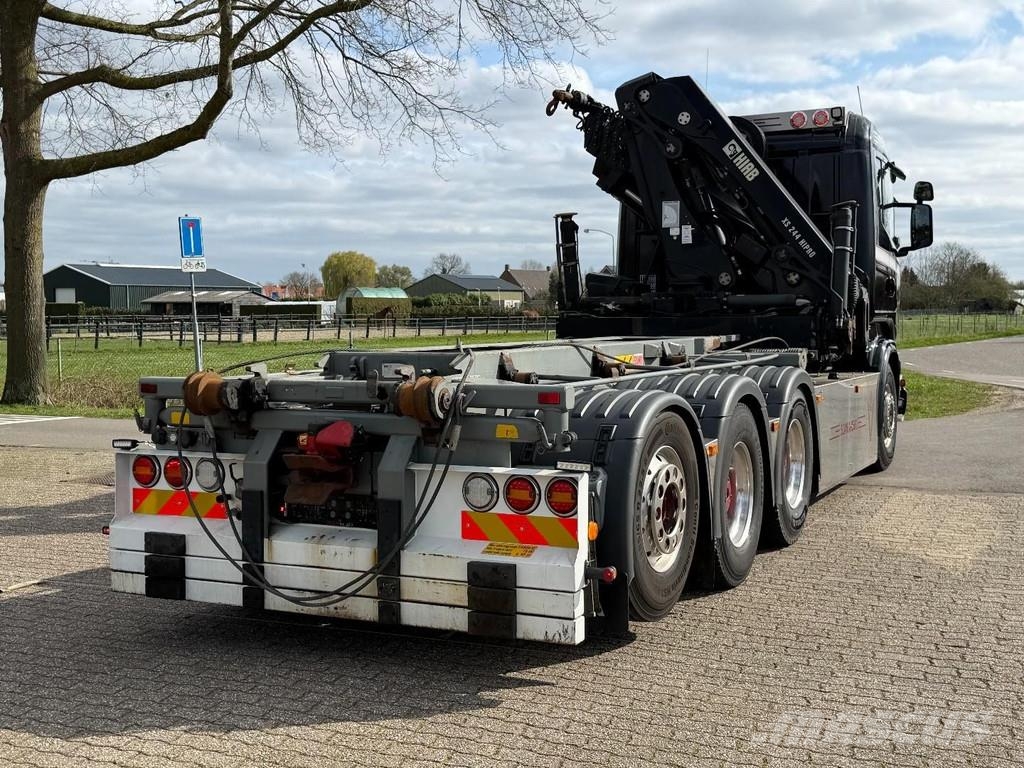 Scania R580 V8 8x4 !!TRIPLE HIAB 24 TM CRANE!!CONTAINERSY Camiones elevadores de gancho