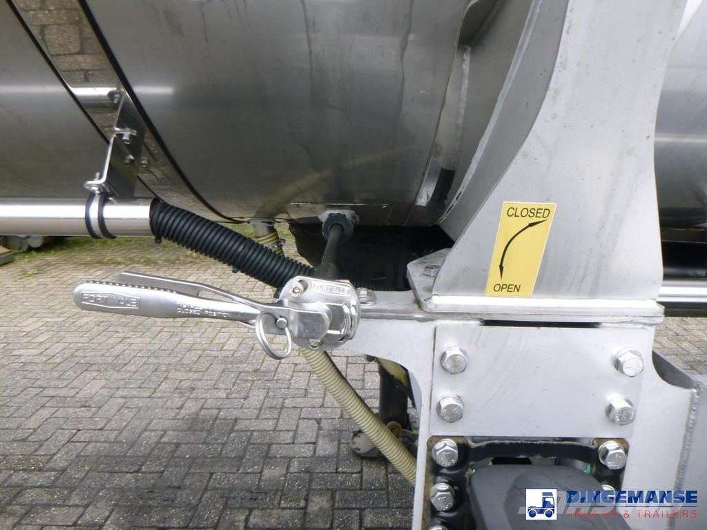 Van Hool Food tank inox 36 m3 / 4 comp + pump Tanktrailer