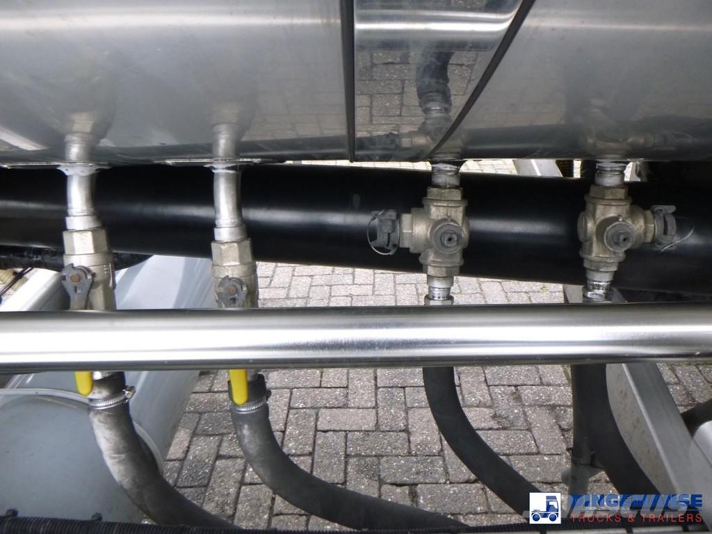 Van Hool Food tank inox 36 m3 / 4 comp + pump Tanktrailer