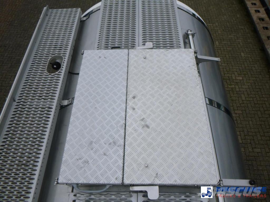 Van Hool Food tank inox 36 m3 / 4 comp + pump Tanktrailer