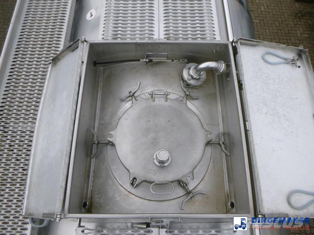 Van Hool Food tank inox 36 m3 / 4 comp + pump Tanktrailer