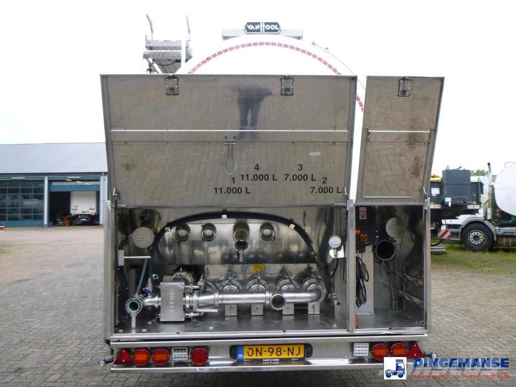 Van Hool Food tank inox 36 m3 / 4 comp + pump Tanktrailer