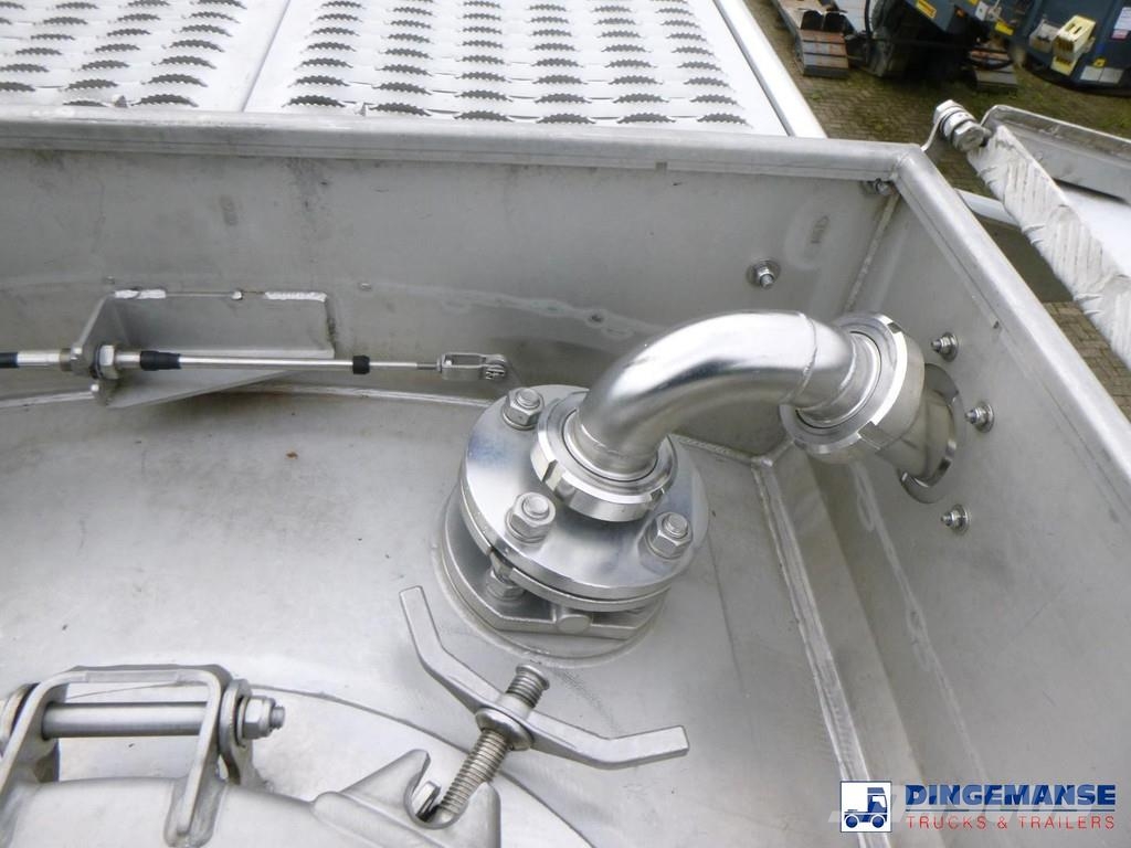 Van Hool Food tank inox 36 m3 / 4 comp + pump Tanktrailer