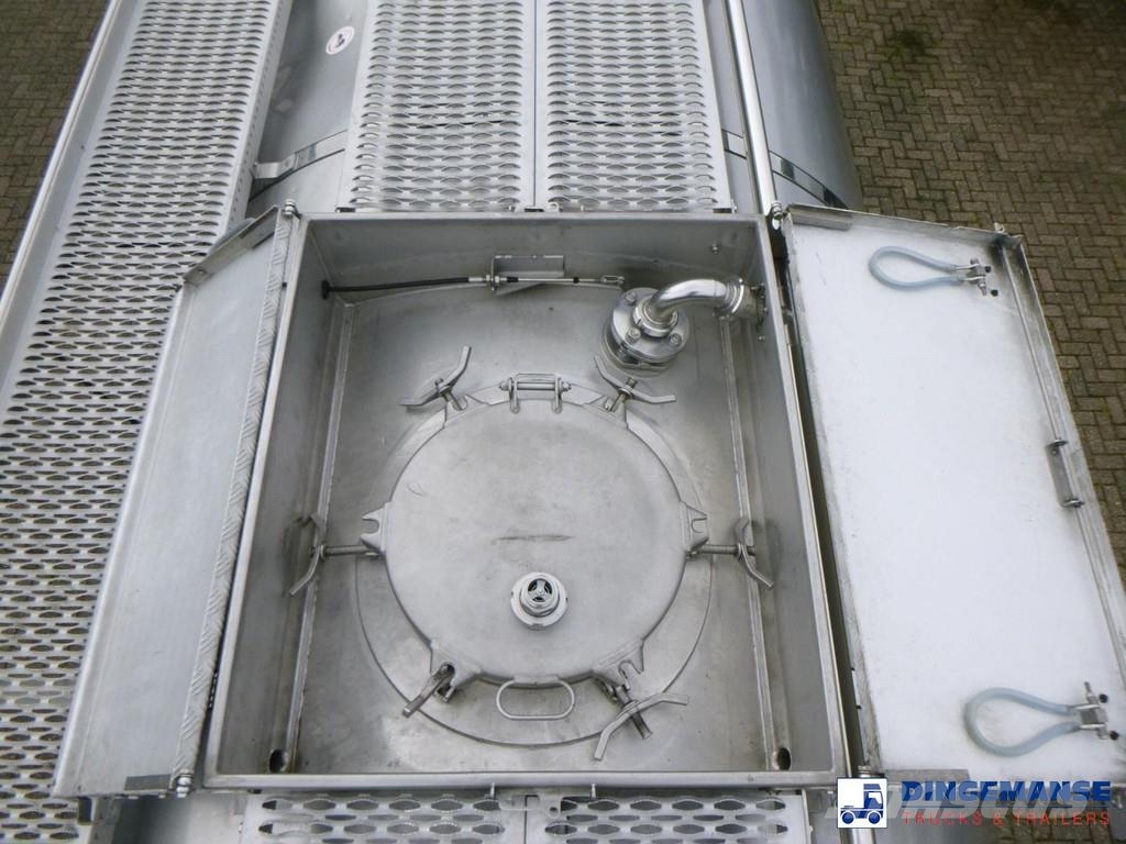 Van Hool Food tank inox 36 m3 / 4 comp + pump Tanktrailer