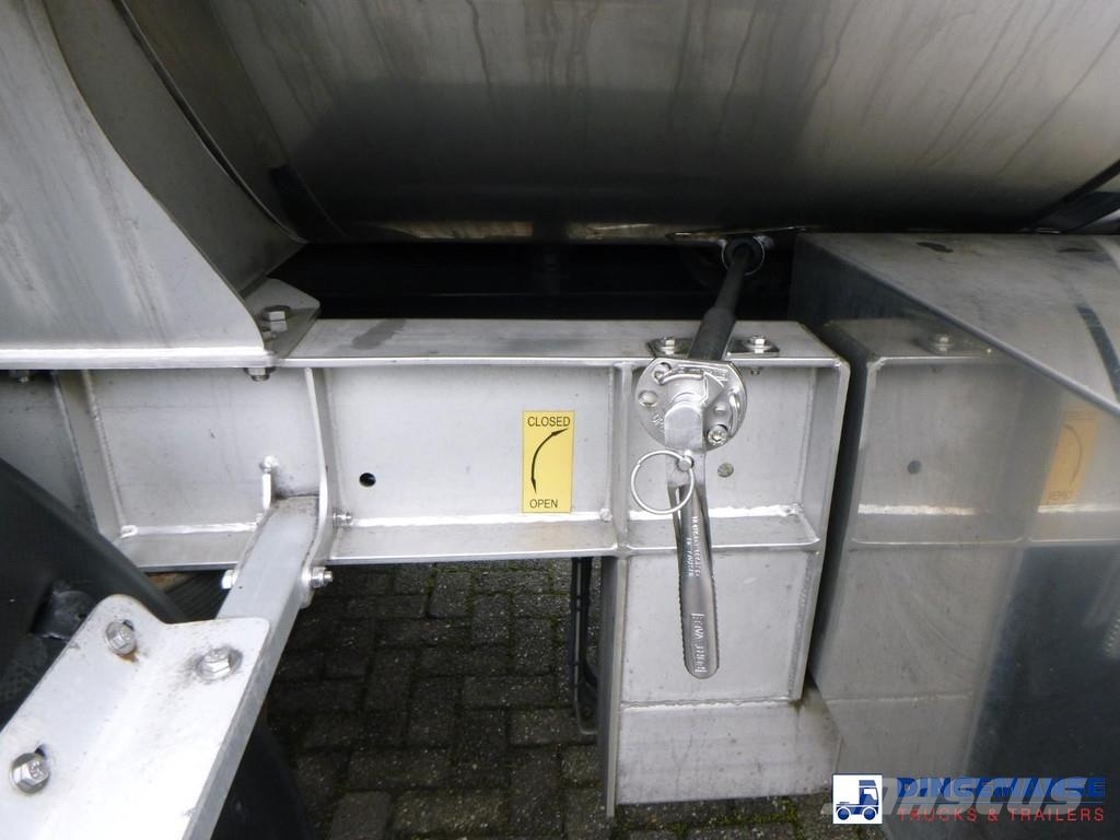 Van Hool Food tank inox 36 m3 / 4 comp + pump Tanktrailer