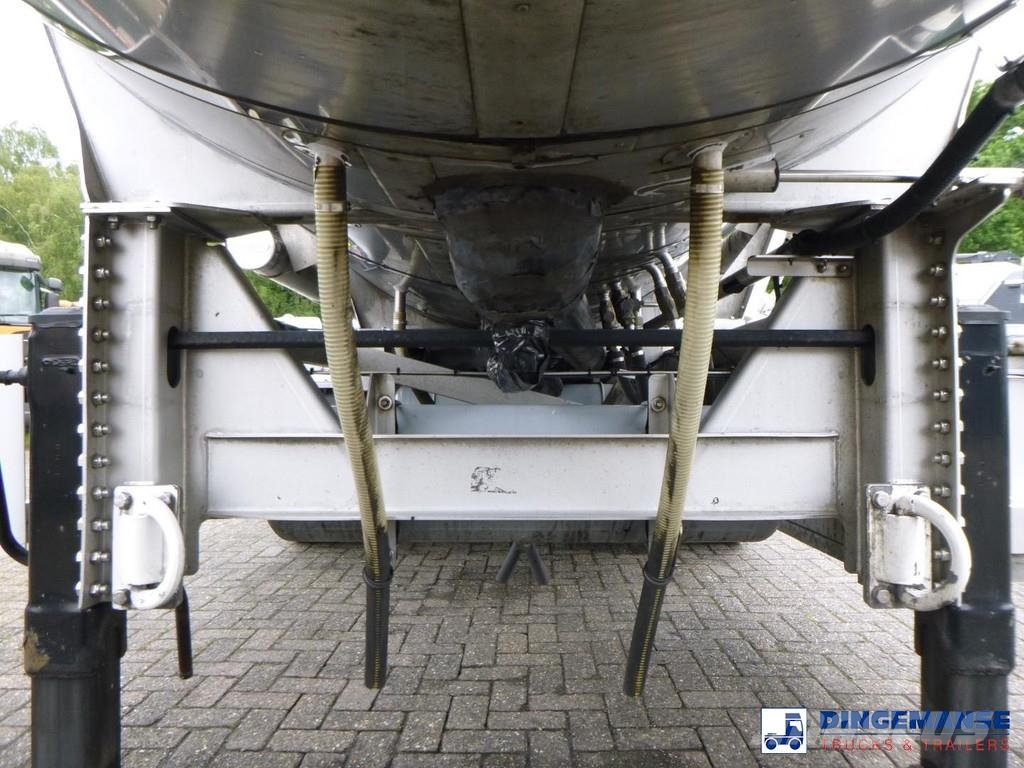 Van Hool Food tank inox 36 m3 / 4 comp + pump Tanktrailer