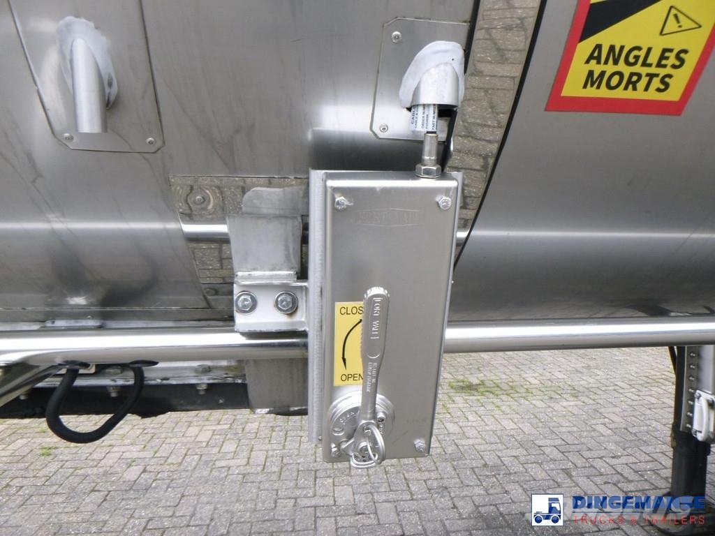 Van Hool Food tank inox 36 m3 / 4 comp + pump Tanktrailer