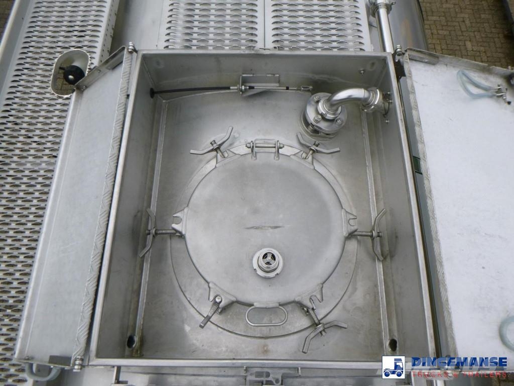 Van Hool Food tank inox 36 m3 / 4 comp + pump Tanktrailer