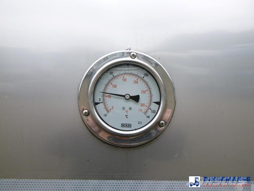 Van Hool Food tank inox 36 m3 / 4 comp + pump Tanktrailer