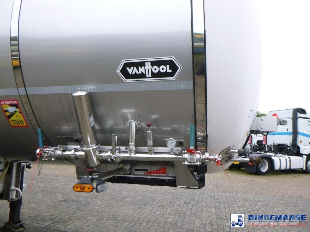 Van Hool Food tank inox 36 m3 / 4 comp + pump Tanktrailer