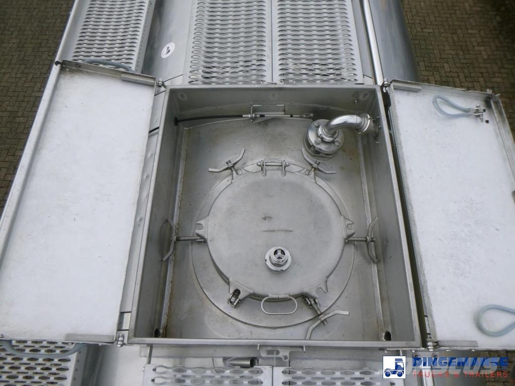 Van Hool Food tank inox 36 m3 / 4 comp + pump Tanktrailer