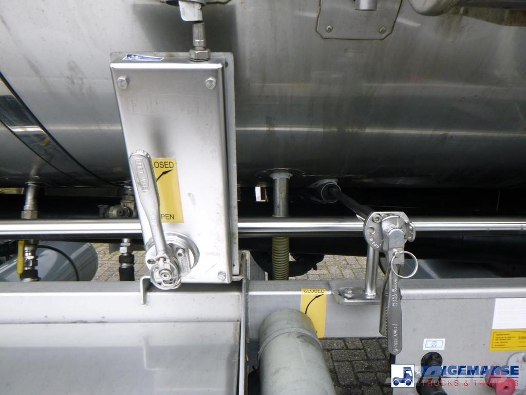 Van Hool Food tank inox 36 m3 / 4 comp + pump Tanktrailer