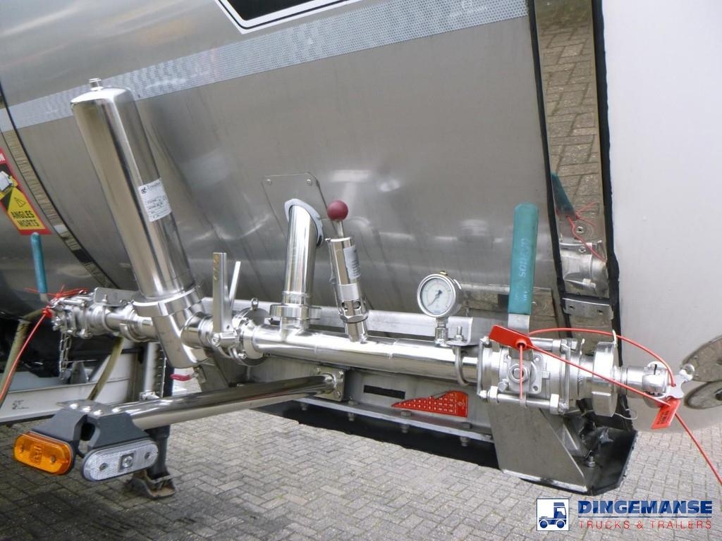 Van Hool Food tank inox 36 m3 / 4 comp + pump Tanktrailer