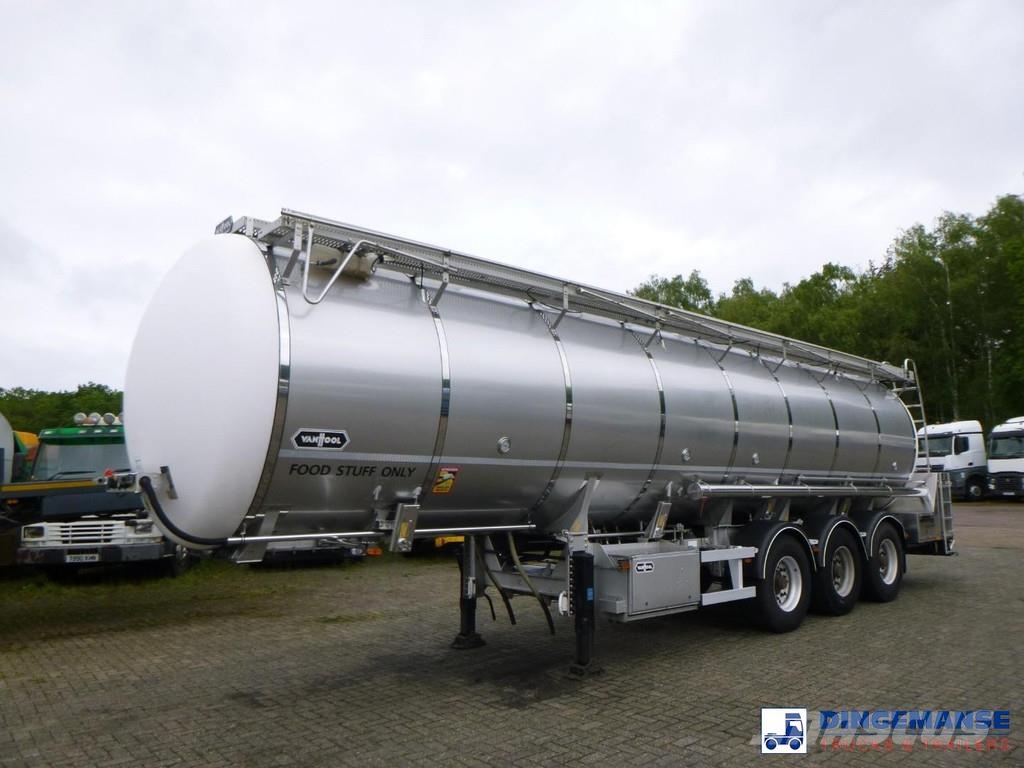 Van Hool Food tank inox 36 m3 / 4 comp + pump Tanktrailer