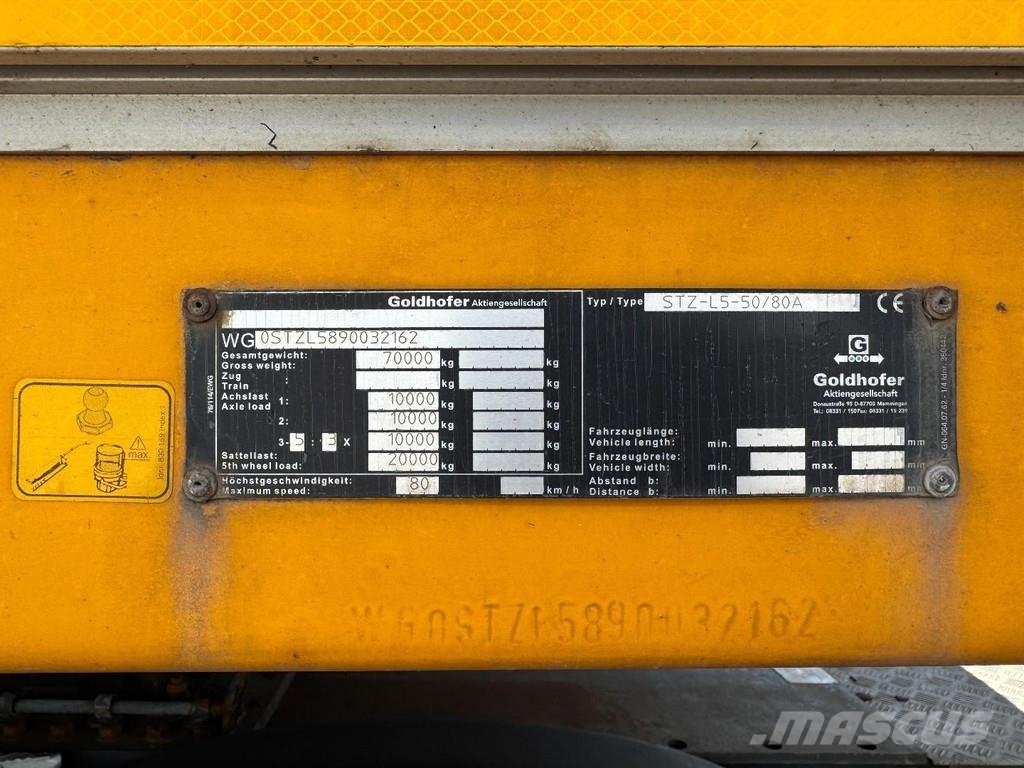 Goldhofer STZ-L5-50/80A 8,1M EXTENDABLE + 5 AXLE STEERING + Diepladers