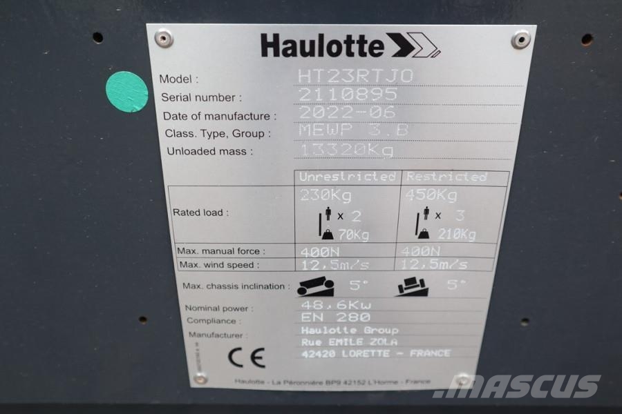 Haulotte HT23RTJ O Valid Inspection, *Guarantee! Diesel, 4x Ανυψωτήρες με τηλεσκοπικό βραχίονα