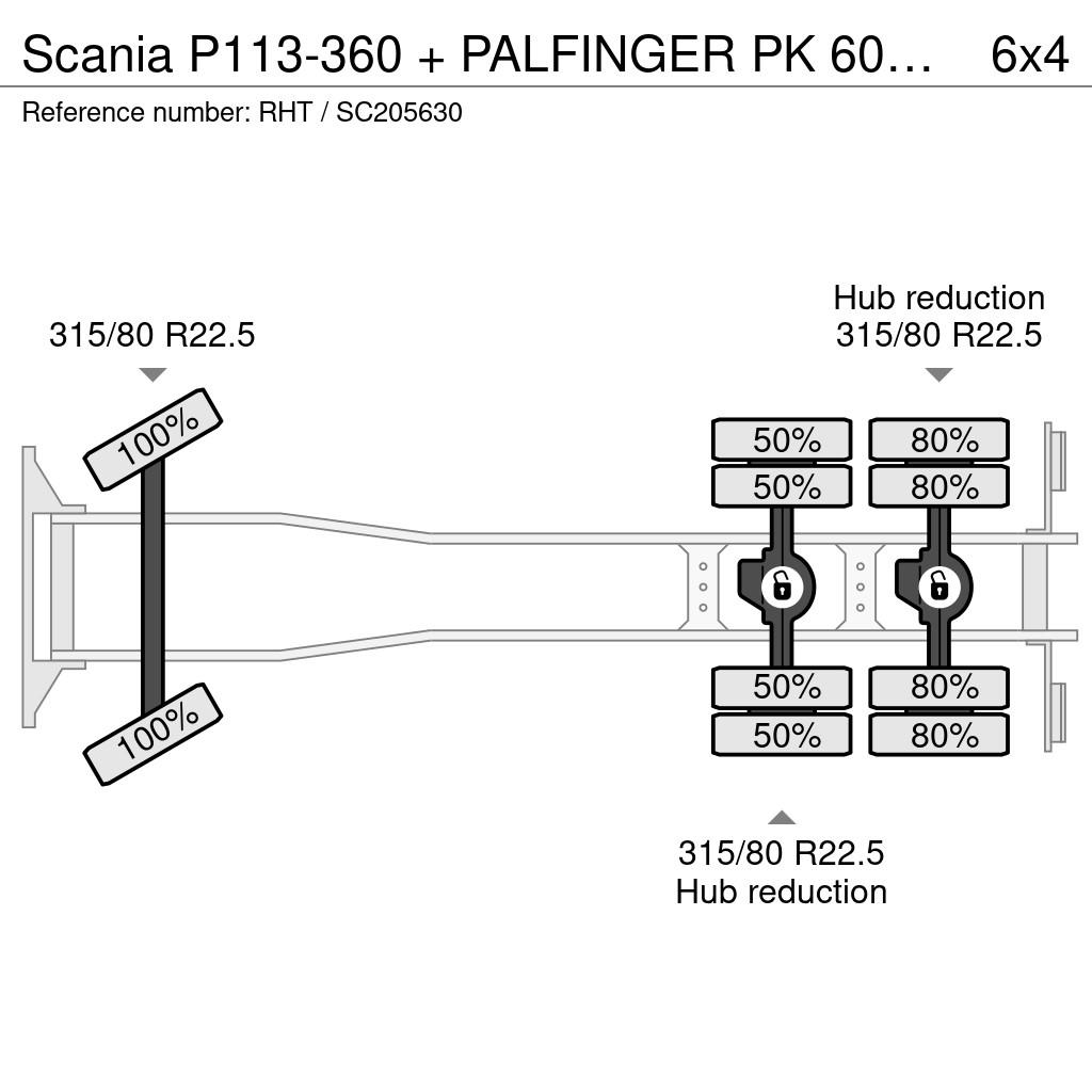 Scania P113-360 + PALFINGER PK 60002 + REMOTE CONTROL Camiones de cama baja