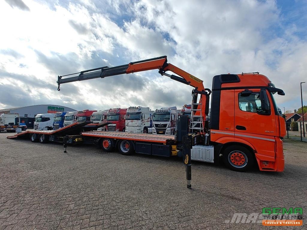Mercedes-Benz Actros 2645 6x2 BigSpace Euro6A + Mersch FM180 Tra Autotransportere / Knæklad