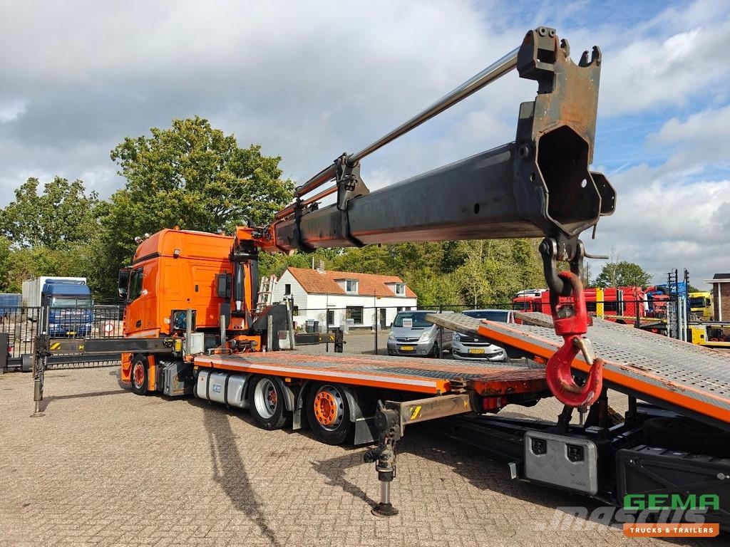 Mercedes-Benz Actros 2645 6x2 BigSpace Euro6A + Mersch FM180 Tra Autotransportere / Knæklad