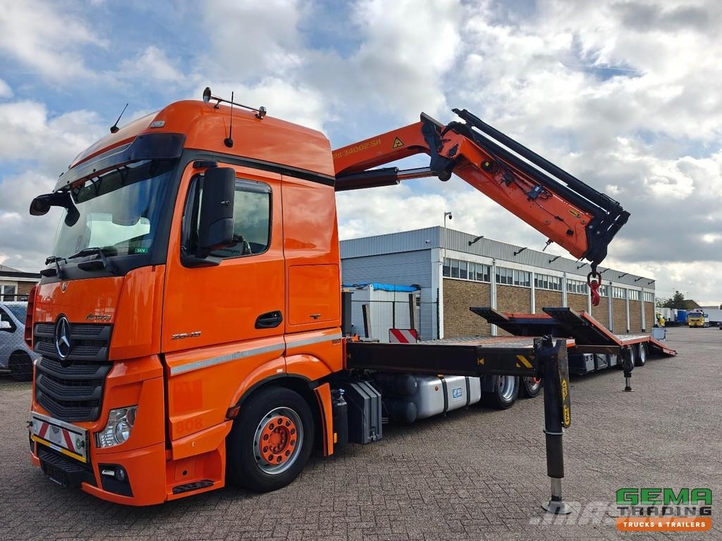 Mercedes-Benz Actros 2645 6x2 BigSpace Euro6A + Mersch FM180 Tra Autotransportere / Knæklad