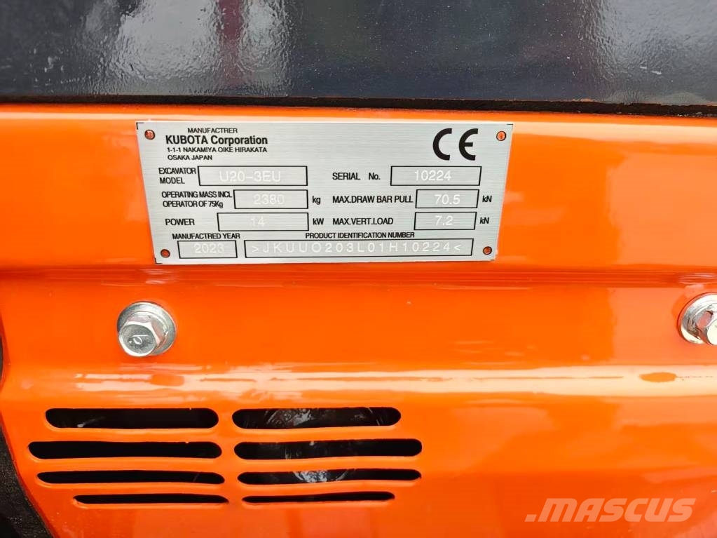 Kubota U20-3EU Mini baggar Miniexcavadoras