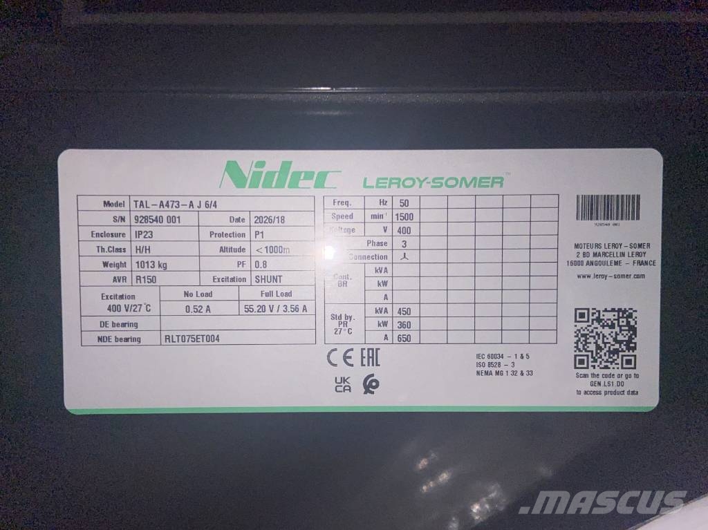 Cummins QSNT-G3 - 440 kVA Generator - DPX-19844 ディーゼル発電機