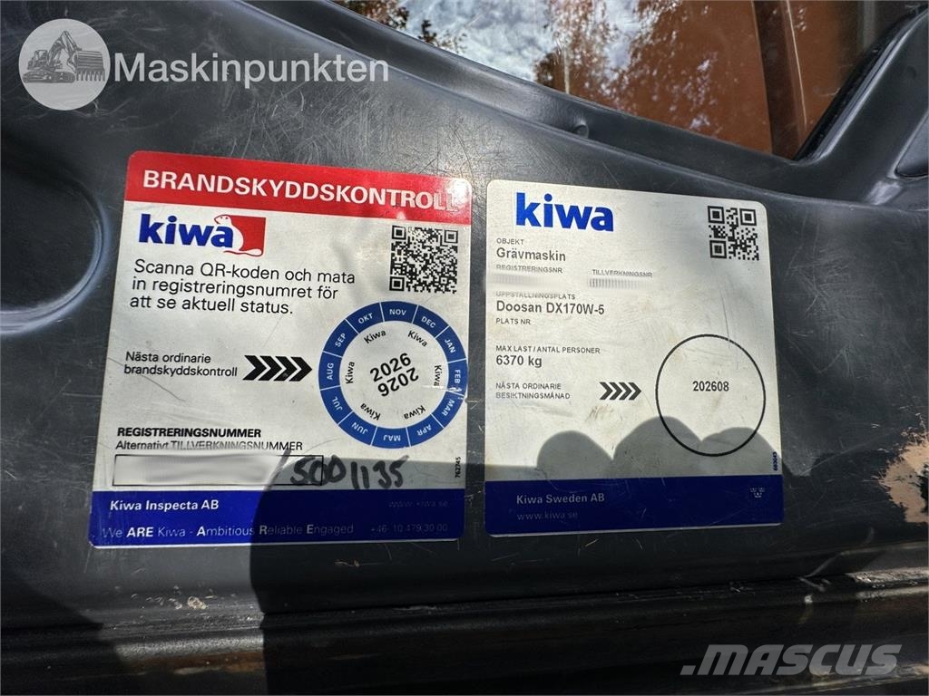 Doosan DX170W-5 Hjulgravere