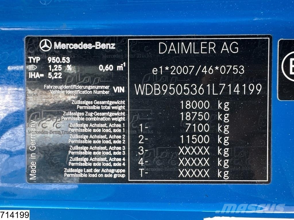 Mercedes-Benz Axor 1824 EURO 5, Manual transmission Tovornjaki zabojniki