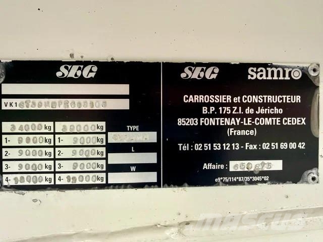 Samro ST39MH / Voll Alu / 65m³ Kippladerauflieger