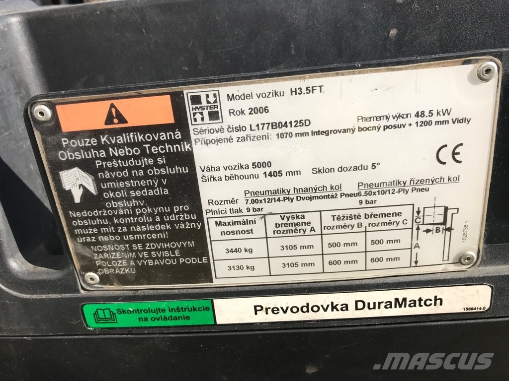 Hyster H 3.50 FT Diesel forklifts