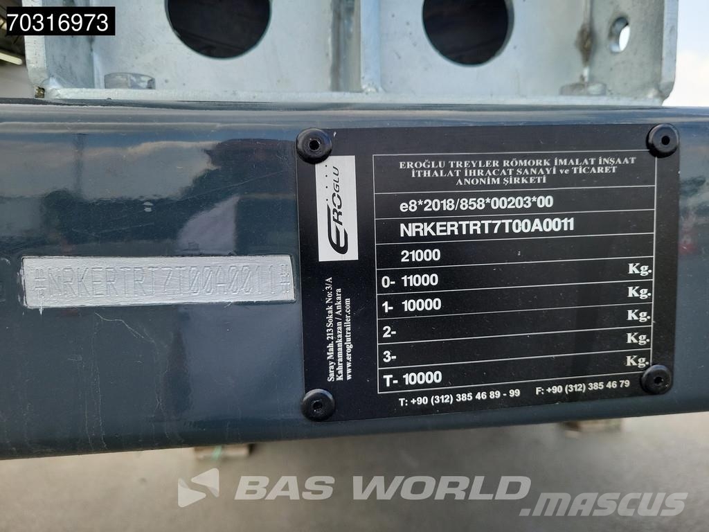 Eroglu 1 Axle Trucktransporter SAF Winch Semirremolques de carga baja