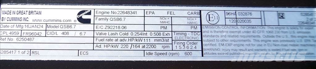 Cummins Deutschland GmbH QSB6.7 Motorok