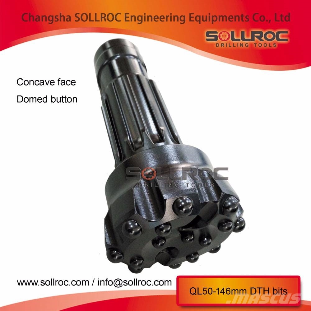 SOLLROC Ql50 140mm, Ql50 146mm, Ql50 152mm DTH bits Комплектуючі і запасні частини для бурових установок
