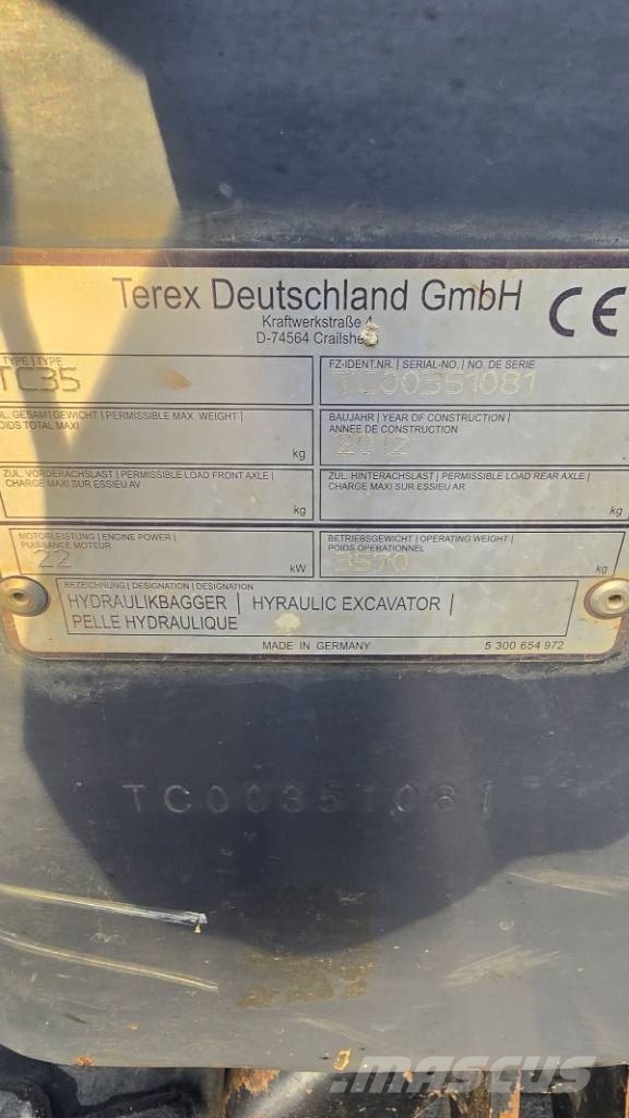 Terex TC 35 E Mini bagri <7t