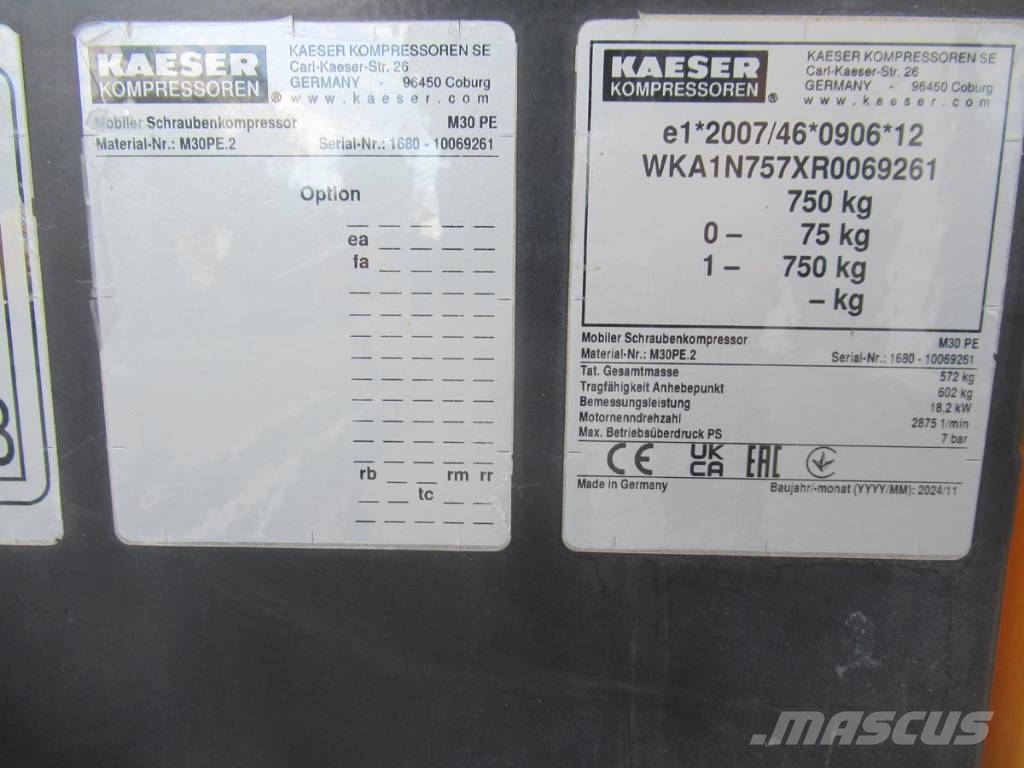 Kaeser M30PE Compresoras