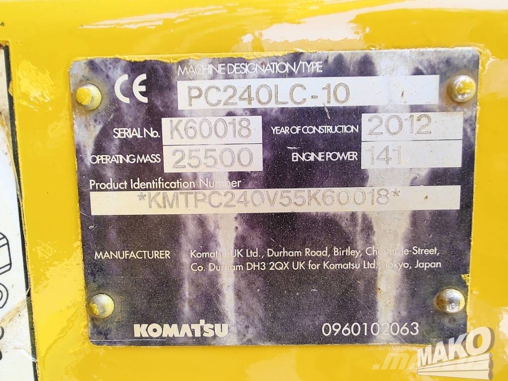 Komatsu PC 240 LC-10 حفارات زحافة