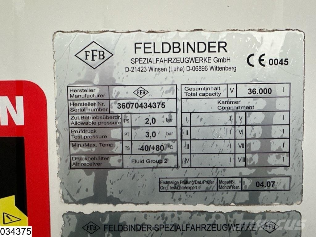 Feldbinder Silo 36.000 liter 1 Compartiment Tanker semi-trailers