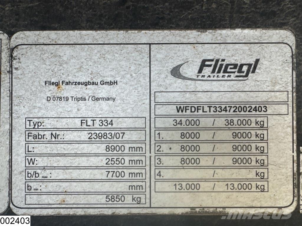 Fliegl kipper 30 m3 Semirremolques de volteo