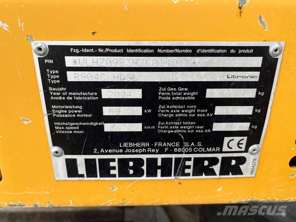 Liebherr 904 / Engcon, Kauha, Rasvari, Lämmitin Excavadoras sobre orugas