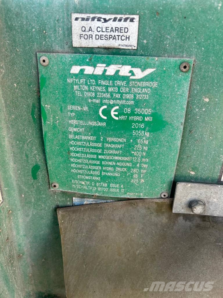 Niftylift HR 17 Hybrid رافعات سلة مفصلية