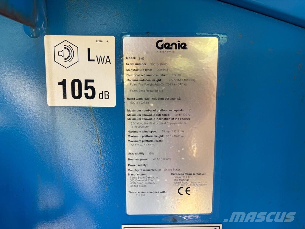 Genie S-65 Teleskopické plošiny