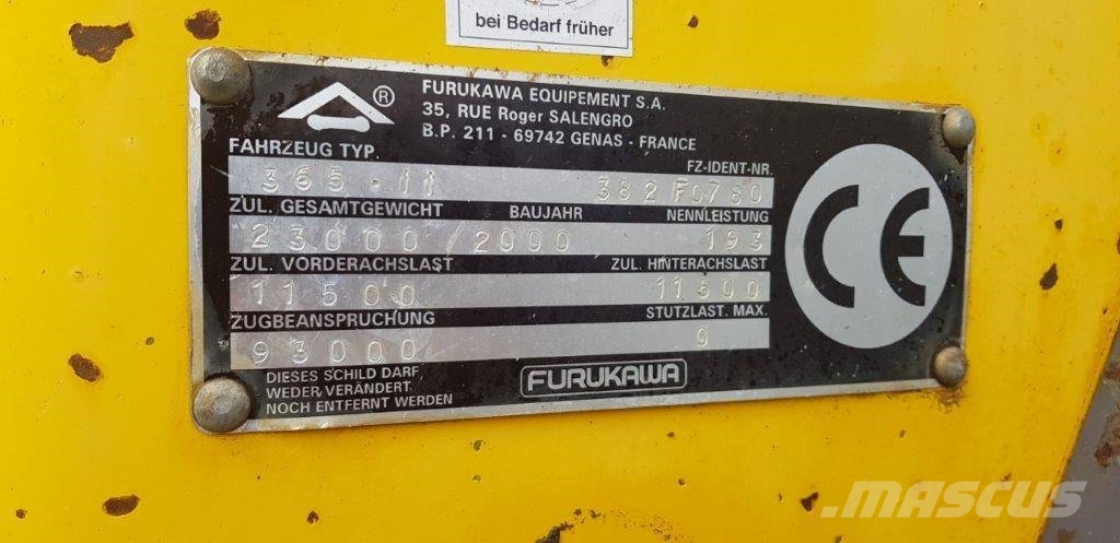Furukawa 365  zwolnica mostu ZF 轴