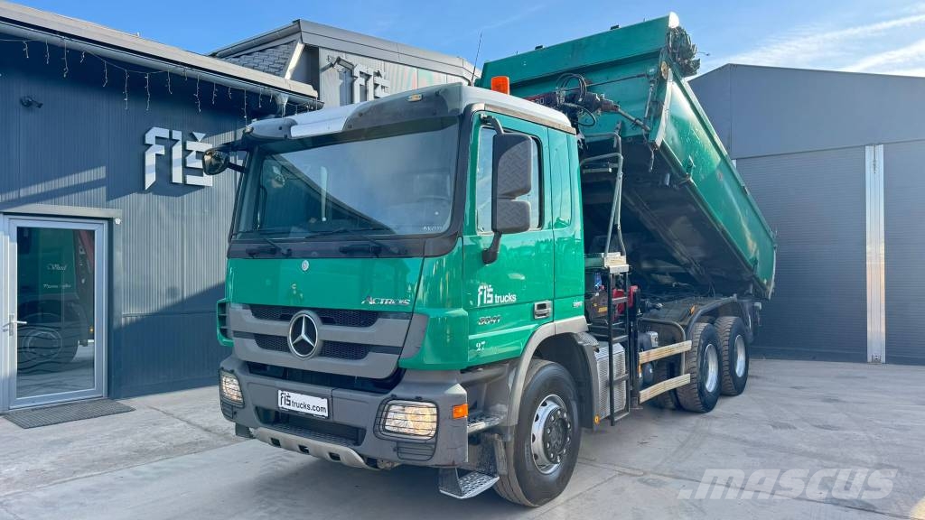 Mercedes-Benz ACTROS 3341 6X4 TIPPER BORDMATIC - CRANE HMF 1730 Damperli kamyonlar