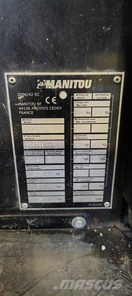Manitou 100 VJR Personhissar och andra hissar